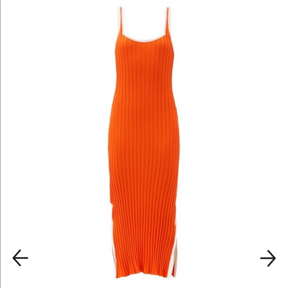 SOLID & STRIPED Orange Midi Dress